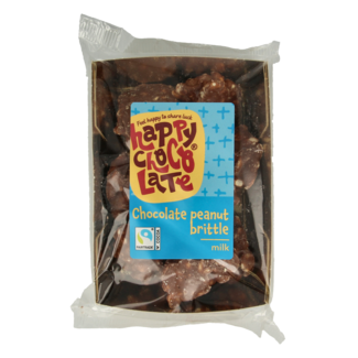 Happy Chocolate Schokoladen-Erdnussberge Milch Bio 150 Gramm