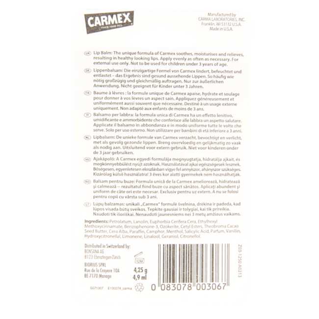 Lip balm classic stick 4.3 Gram