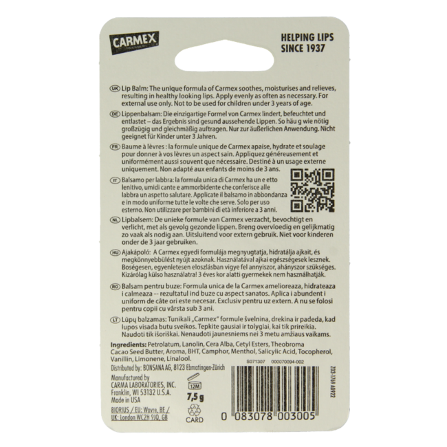 Lip balm classic potje 7.5 Gram