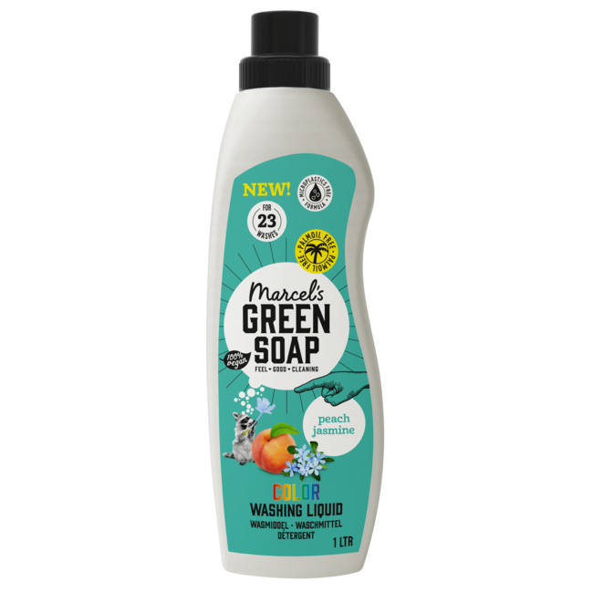 Lessive pour linge coloré pêche & jasmin 1 litre