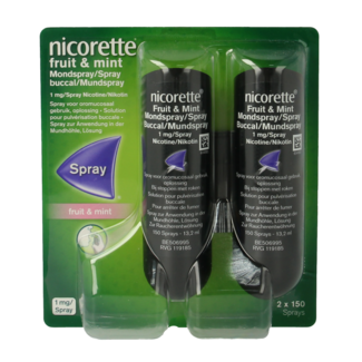 Nicorette Mundspray Frucht & Minze Duo, 2 Stück