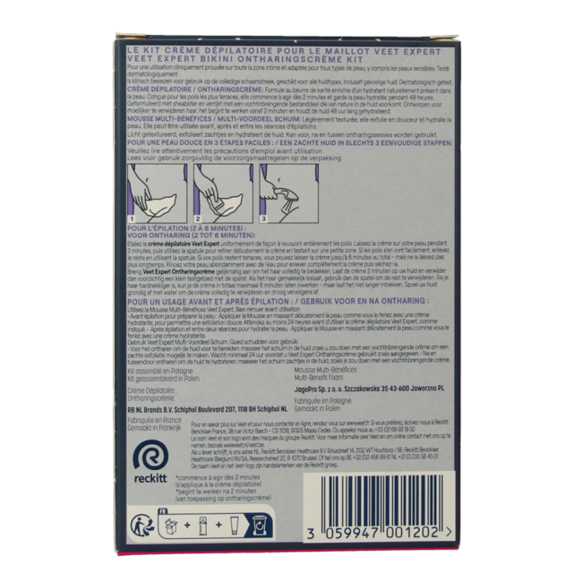 Crema depilatoria Expert para la zona del bikini, 100 ml