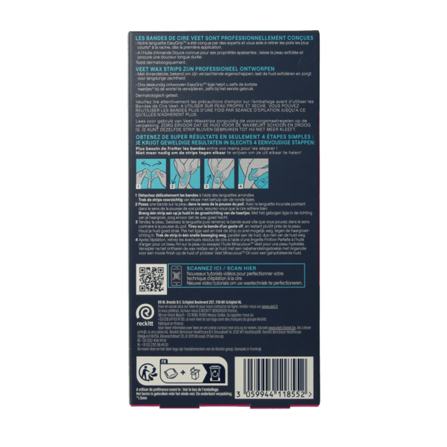 Expert Cold Wax Strips Legs Sensitive 20 Pieces