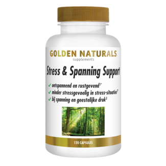 Golden Naturals Stress & spanning support 120 cápsulas vegetarianas