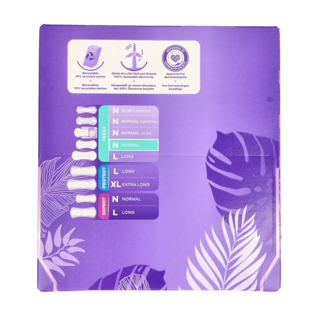 Daily fresh panty liners normal 58 pieces