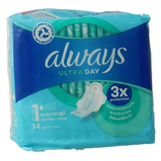 Always Maandverband ultra normaal plus  14 Stuks