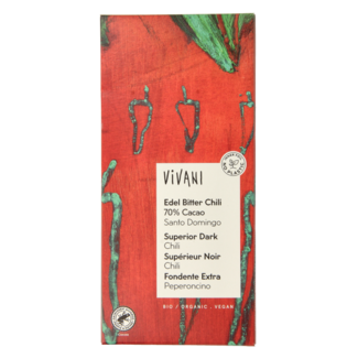Vivani Superior dark chocolate with chilli organic 100 Gram