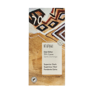 Vivani Schokolade dunkel superior 70 % Santo Domingo Bio 100 Gramm