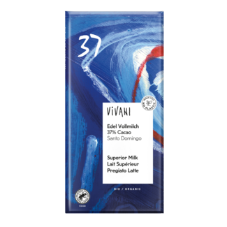 Vivani Chocolat au lait supérieur 37 % Santo Domingo bio 100 g