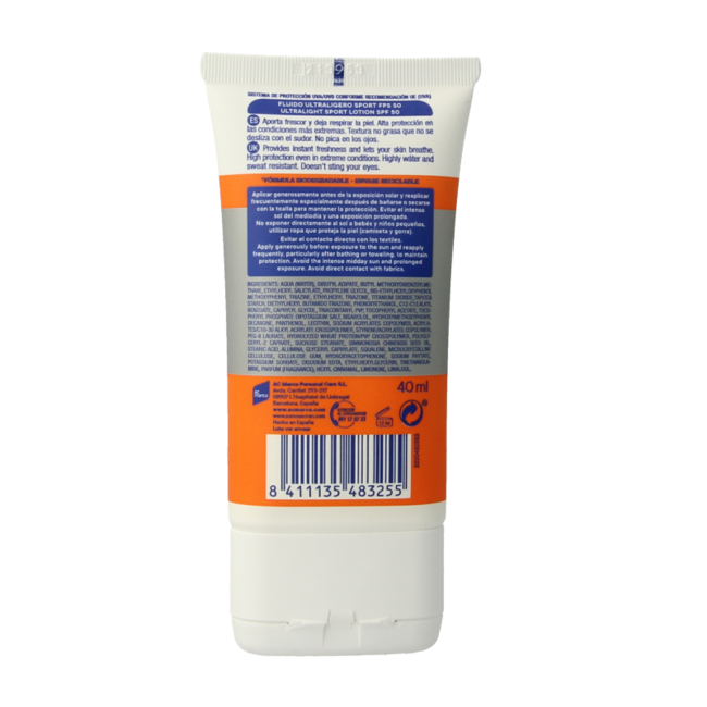 Sunnique Sport Gesichtscreme SPF50 40 Milliliter