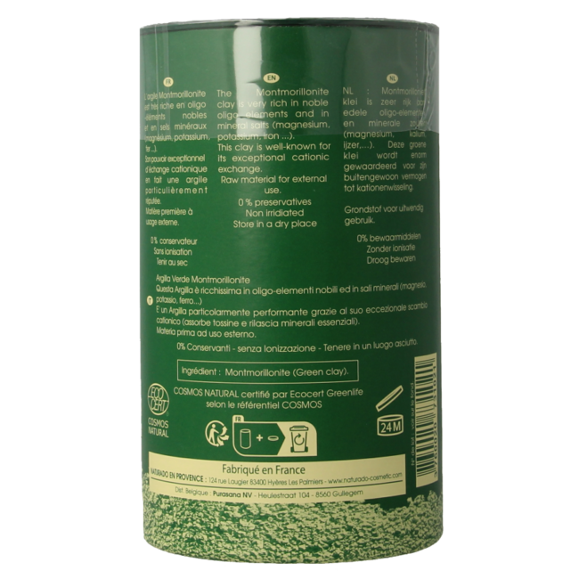 Arcilla verde montmorillonita fina 300 gramos