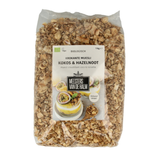 De Halm Müsli knusprig Kokos und Haselnüsse Bio 1 Kilogramm