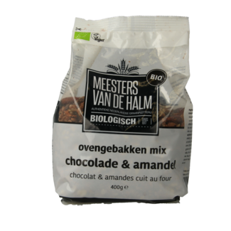 De Halm Oven-baked chocolate and almond mix organic 400 Gram