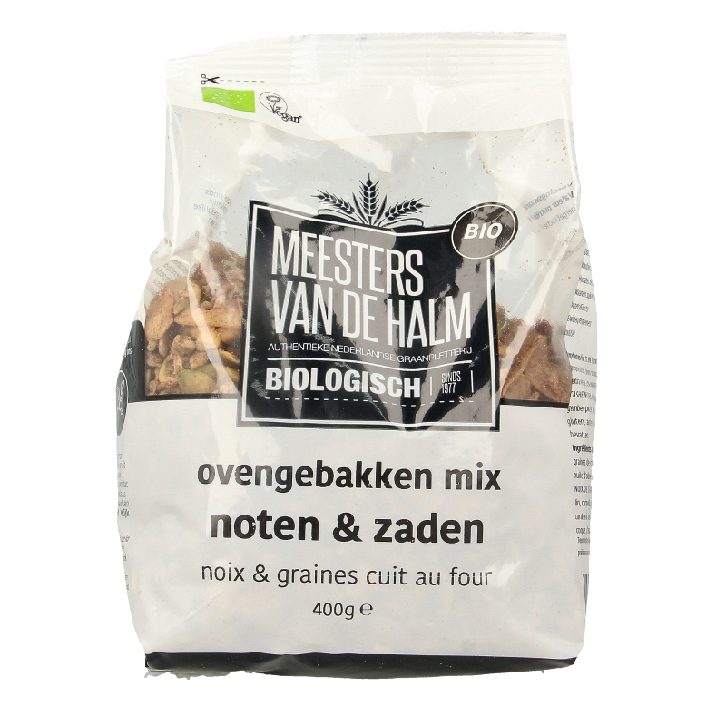 De Halm Ovengebakken noten en zaden bio 400 Gram