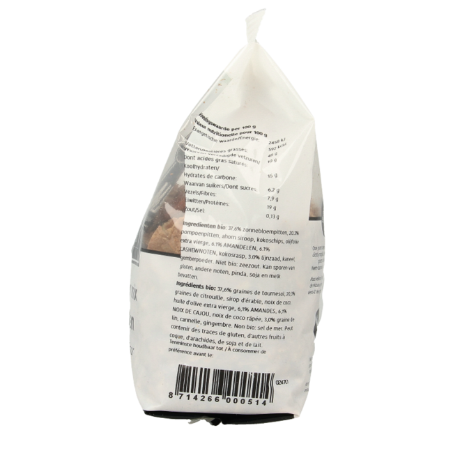 Noix et graines cuites au four bio 400 g