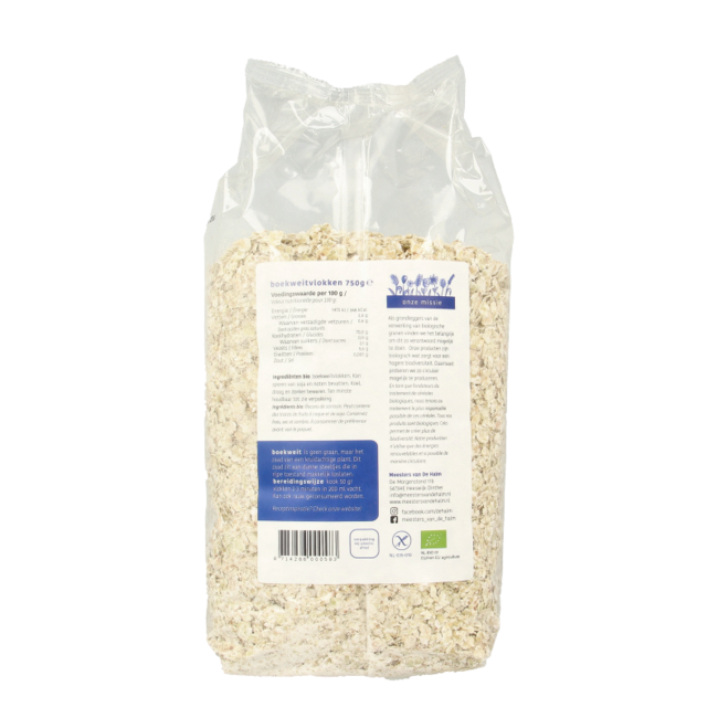 Buchweizenflocken glutenfrei bio 750 Gramm