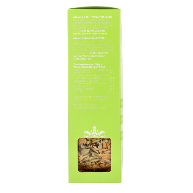 Granola baja en carbohidratos ecológica 350 g