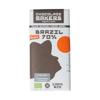 Chocolatemakers Brazil 70% pure Demeter organic 80 Gram