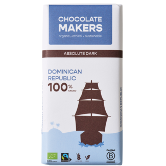 Chocolatemakers Riegel Tres Hombres 100 % extra pur Fairtrade Bio 80 Gramm