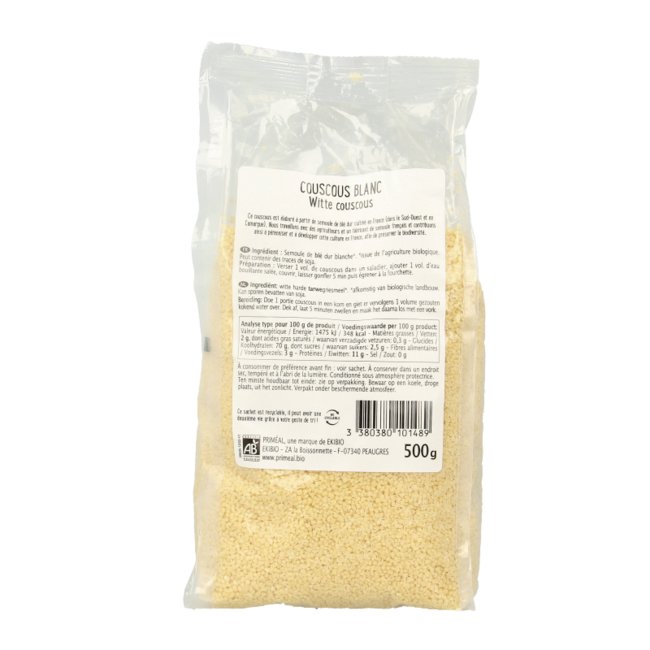 Cuscús blanco Francia bio 500 gramos