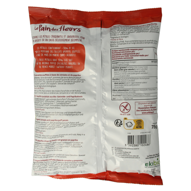 Chips paprika senza glutine bio 75 Grammi