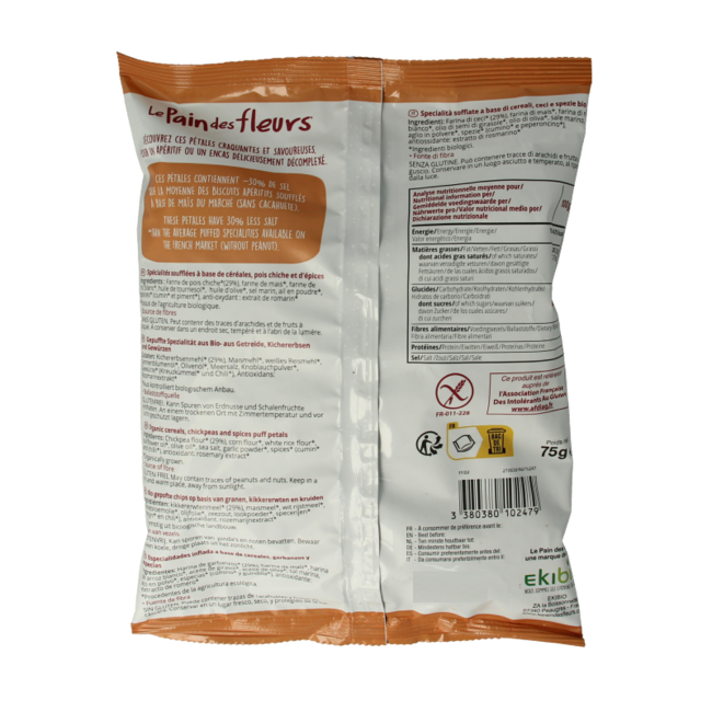 Organic gluten-free hummus crisps 75g