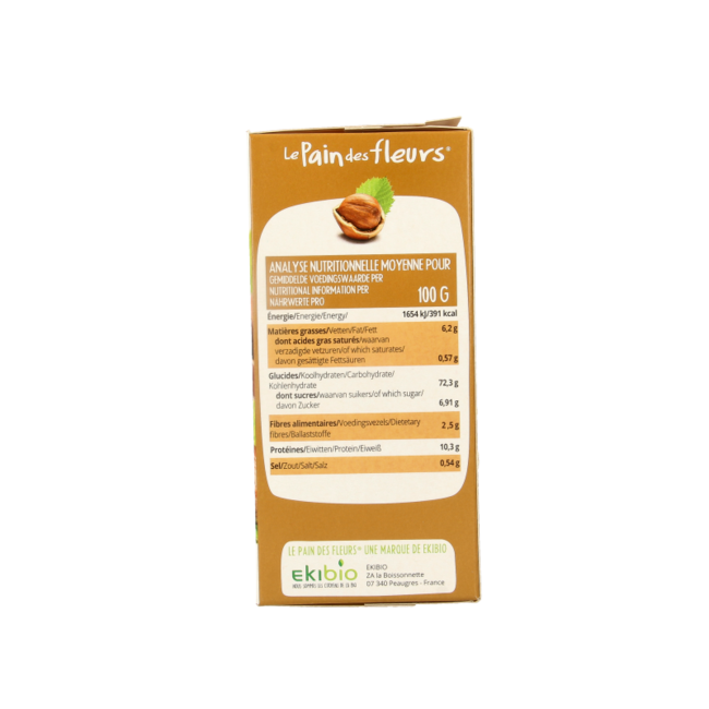 Crispy organic crackers with hazelnut gluten-free 150 Gram