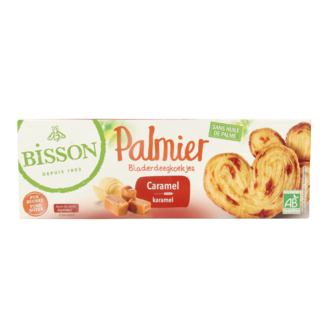 Bisson Organic Caramel Palmier Puff Pastry Biscuits 100g