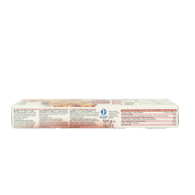Palmier Blätterteiggebäck Karamell Bio 100 Gramm