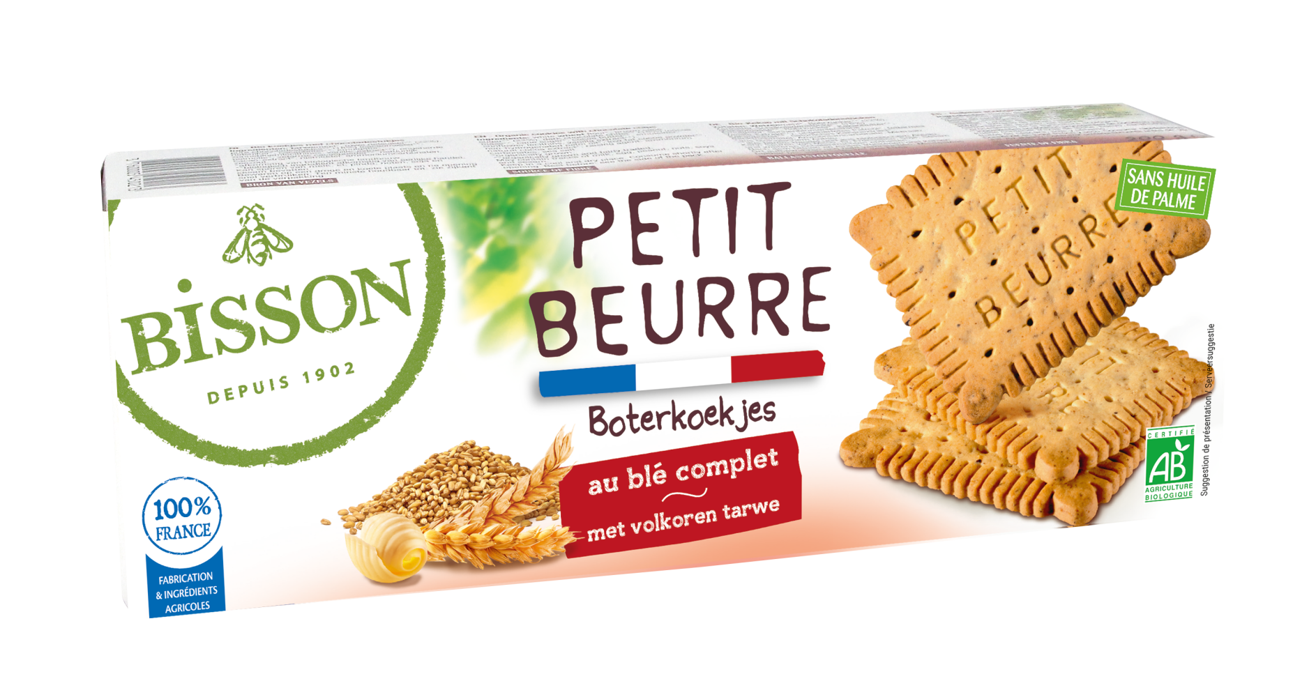 Bisson Granenbiscuits 100% volkoren bio 150 Gram