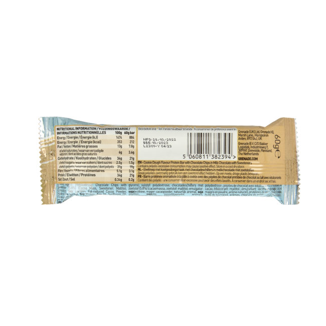 High Protein Riegel Cookie Dough 60 Gramm