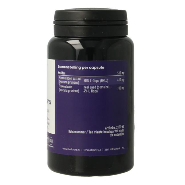 Mucuna pruriens 500 mg (25 % L-dopa) 60 gélules