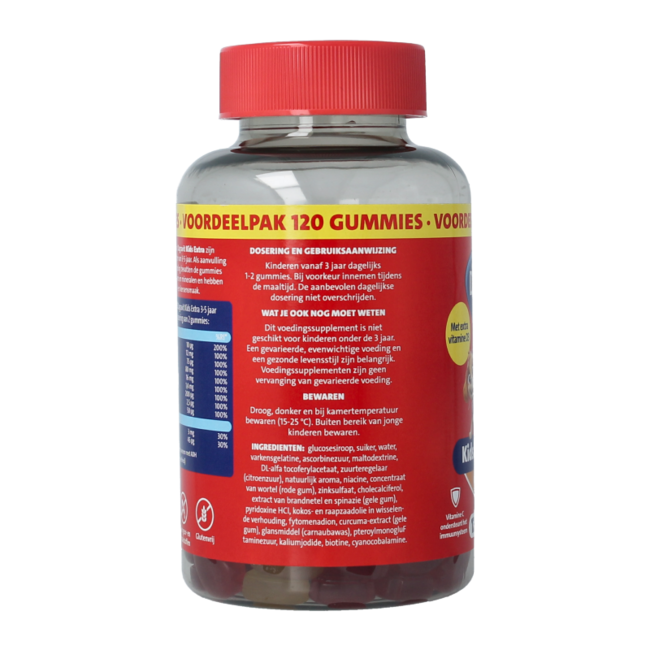 Kids-xtra 3-5 años 120 Gummies