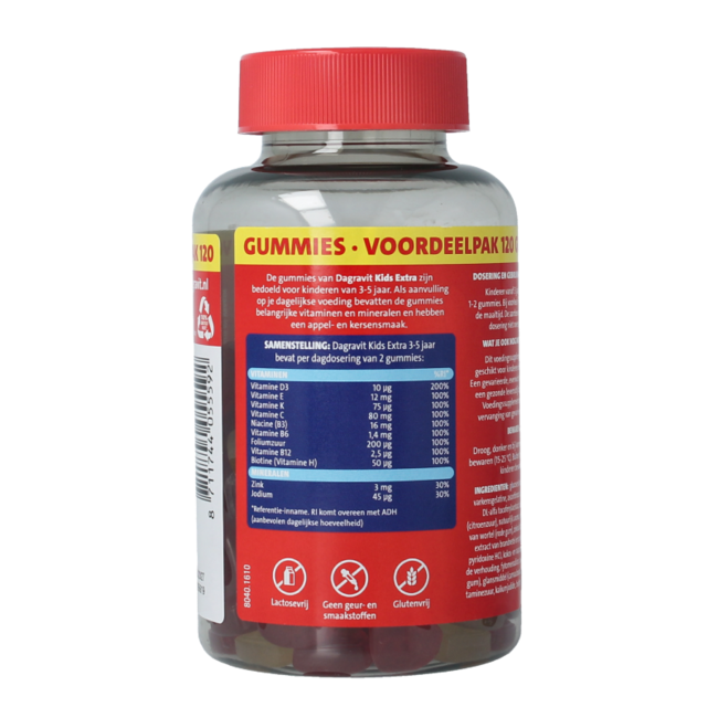 Kids-xtra 3-5 years 120 Gummies