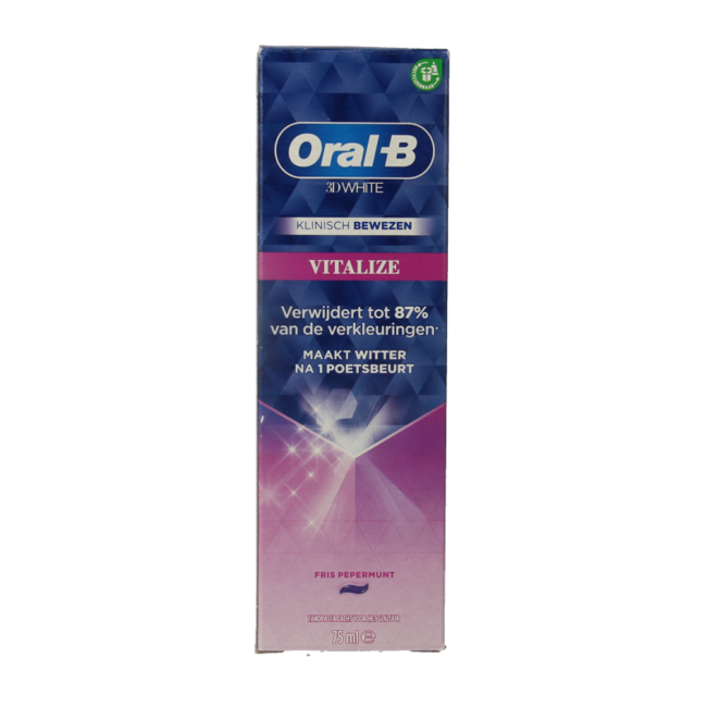 Dentifricio 3D White Vitalize 75 Millilitri