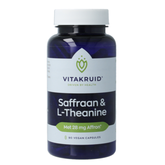 Vitakruid Saffraan 28mg (Affron) & L-Theanine 90 Vegetarische capsules