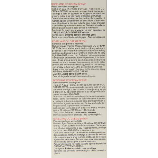 Roséliane Crème Teintée Hydratante & Protectrice SPF50 40 ml