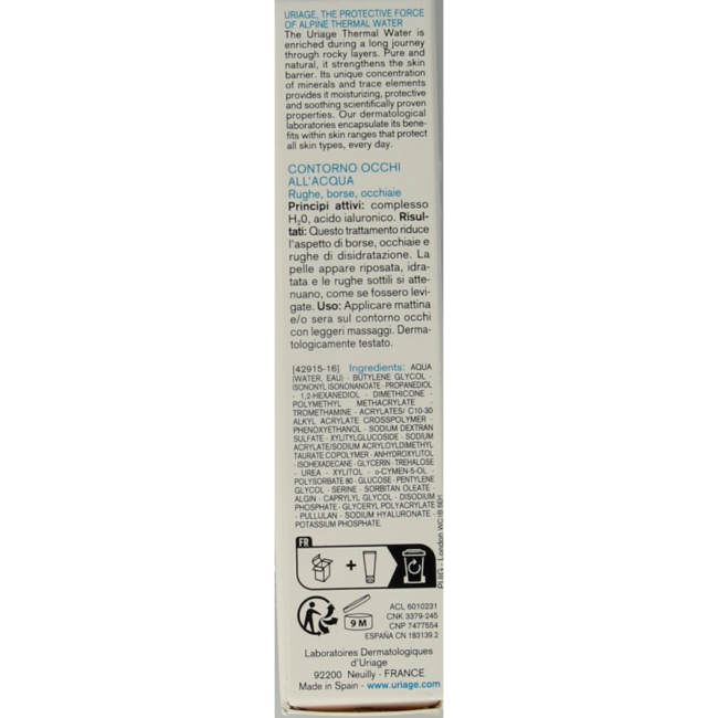 Mineralwasser pflegende Augenkontur 15 Milliliter