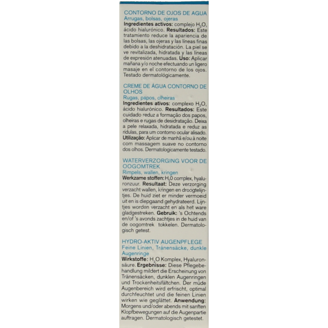 Contorno Occhi Idratante Acqua Minerale 15 Millilitri