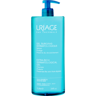 Uriage Extra Rich Dermatological Gel for Sensitive Skin, 500ml