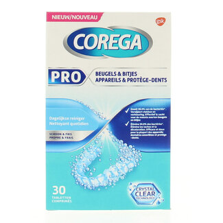 Corega Corega Tabletas Limpiadoras para Ortodoncia y Férulas 30 Unidades