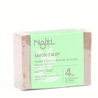 Najel Aleppo Olive soap 4% laurel oil 155 Gram