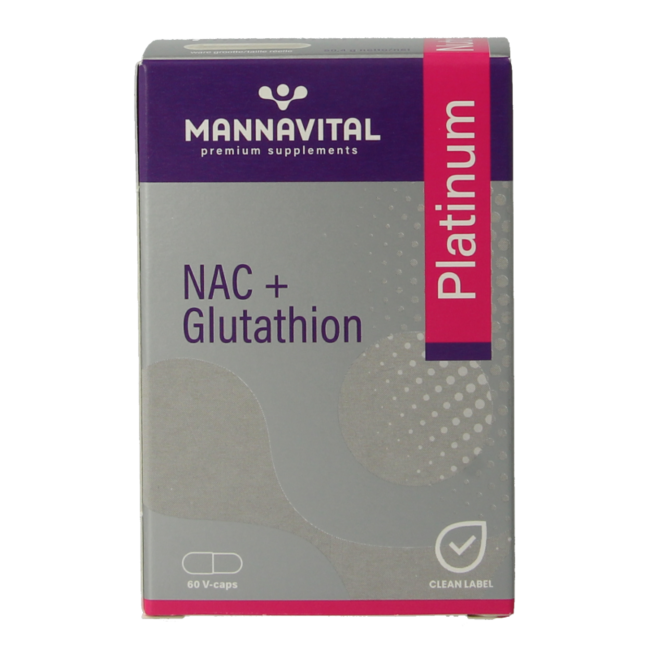 NAC + glutathion platinum 60 cápsulas vegetarianas