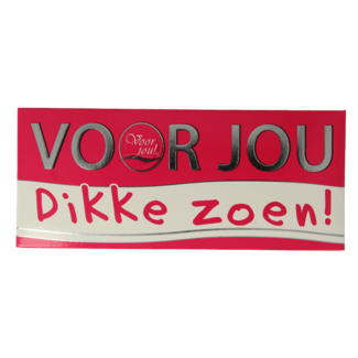 Voor Jou! Tableta de deseos beso grande 70 gramos