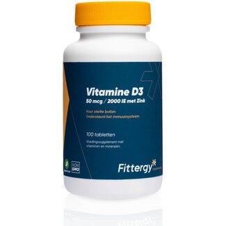Fittergy Vitamina D3 50mcg con zinc 100 Comprimidos