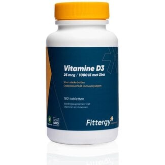 Fittergy Vitamina D3 25 mcg con zinc 180 comprimidos