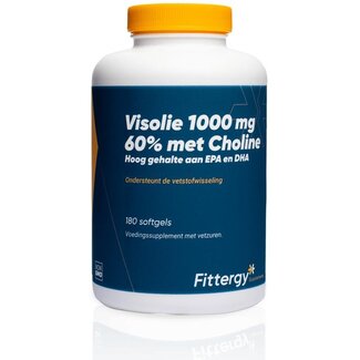 Fittergy Fischöl 1000 mg 60 % mit Cholin 180 Softgels