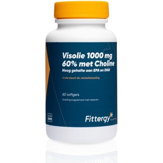 Fittergy Fischöl 1000 mg 60 % mit Cholin 60 Softgels