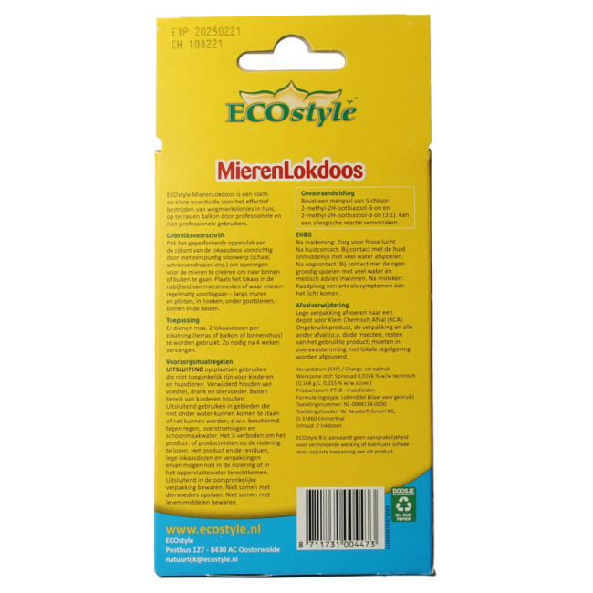 Lot de 2 boîtes appâts fourmis