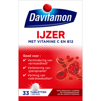 Davitamon Fer avec B12 33 Comprimés